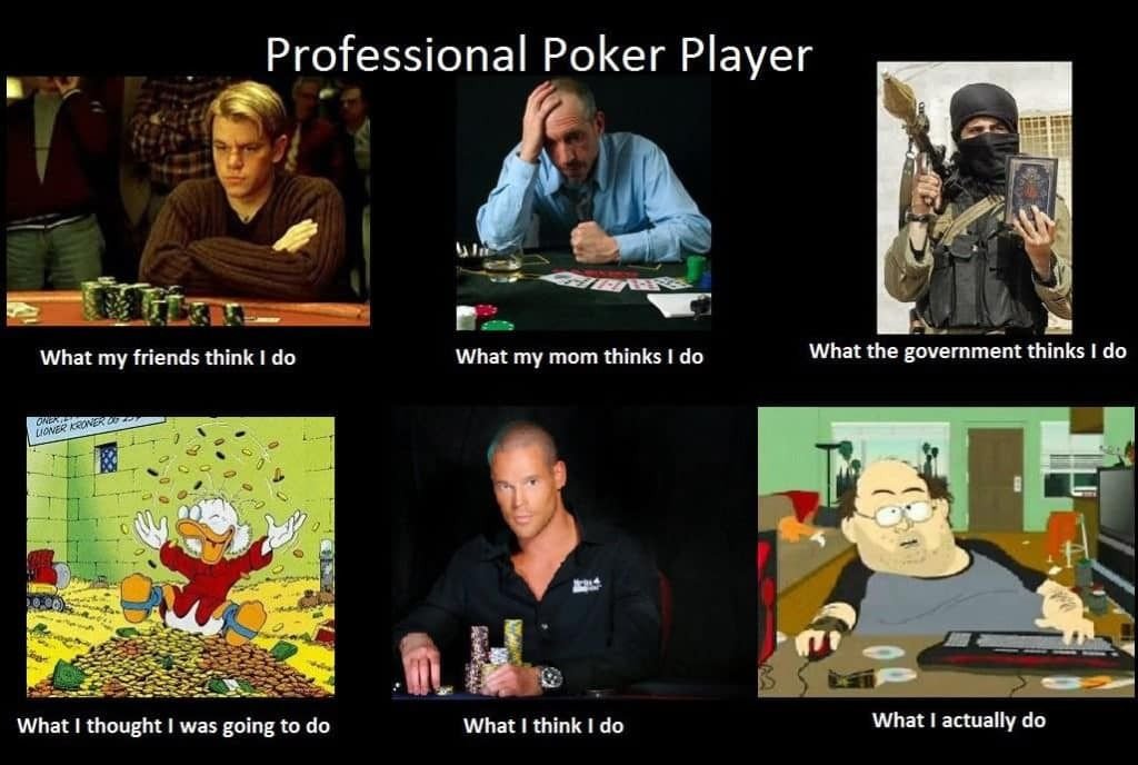 Pro poker player meme