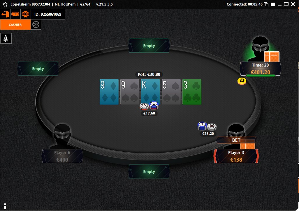 Betsson Poker table view