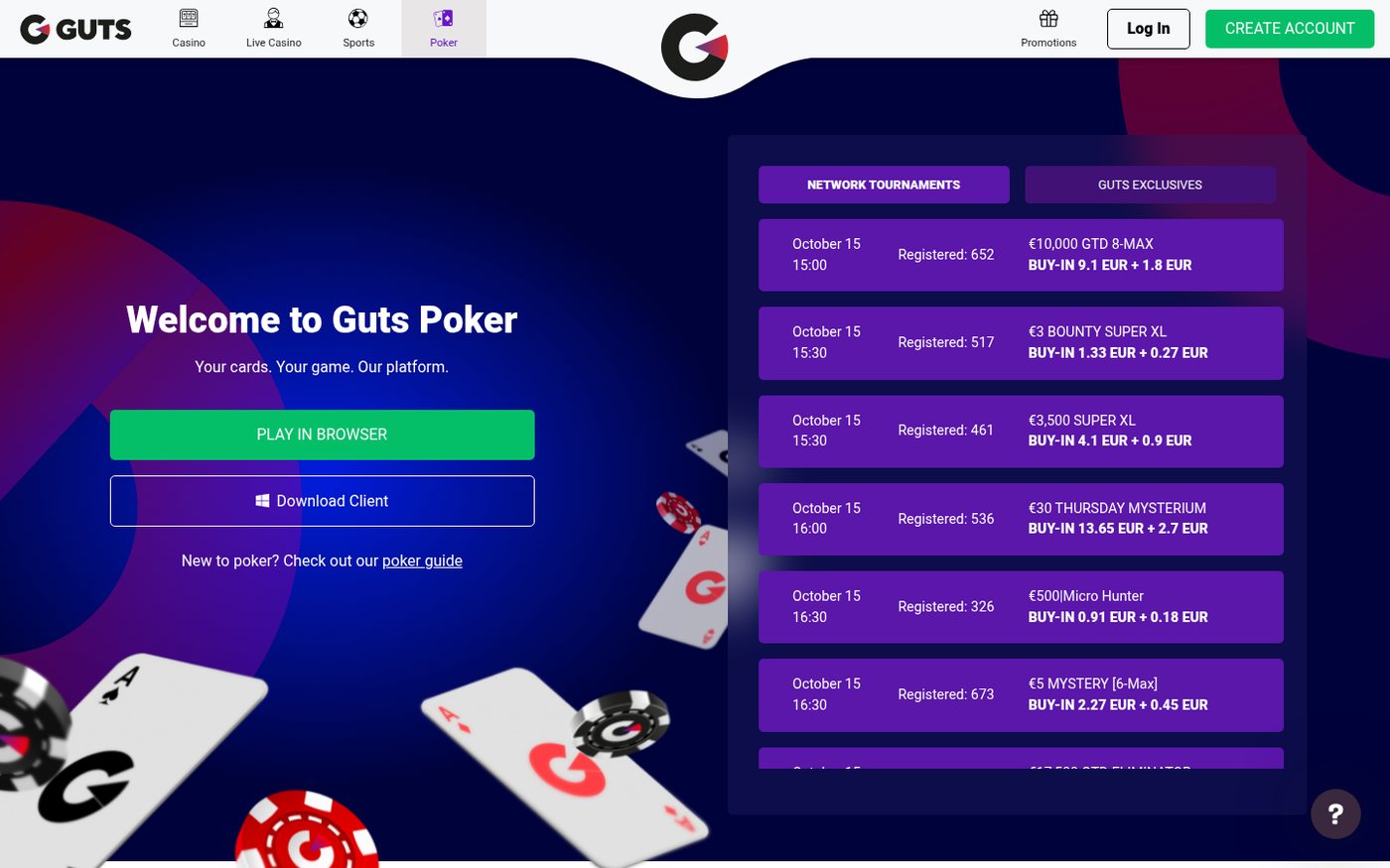 Guts Poker poker homepage