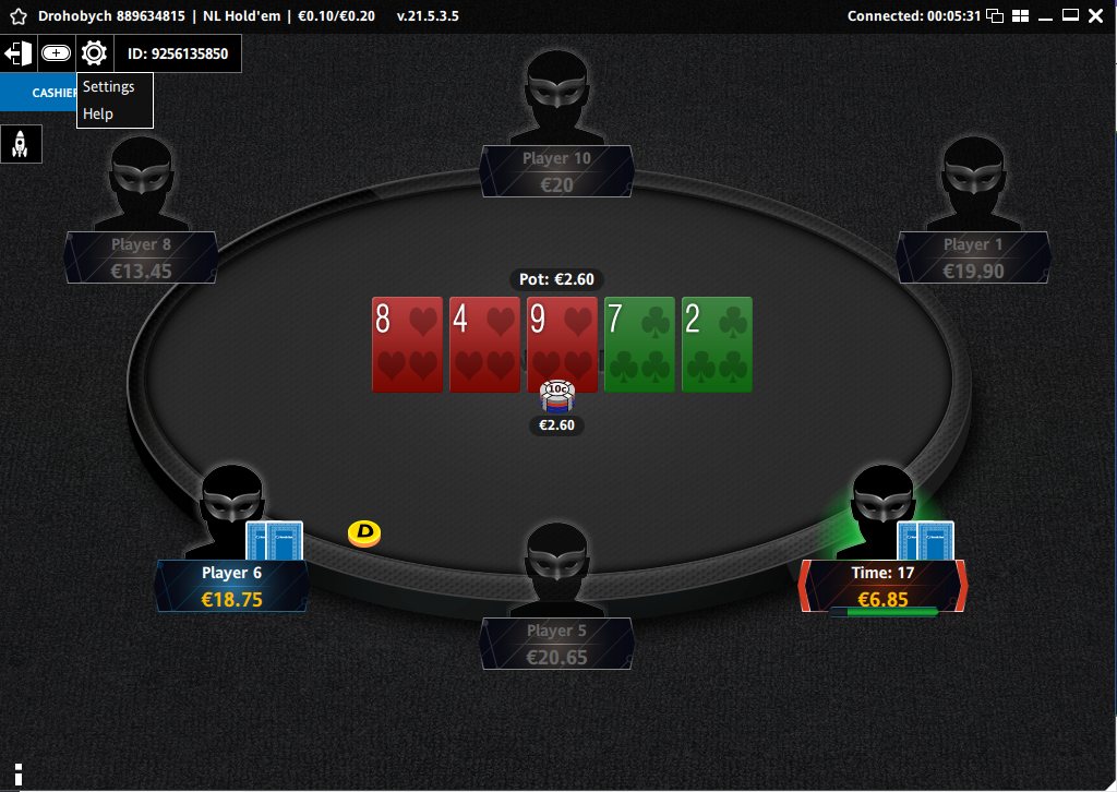 NordicBet table view